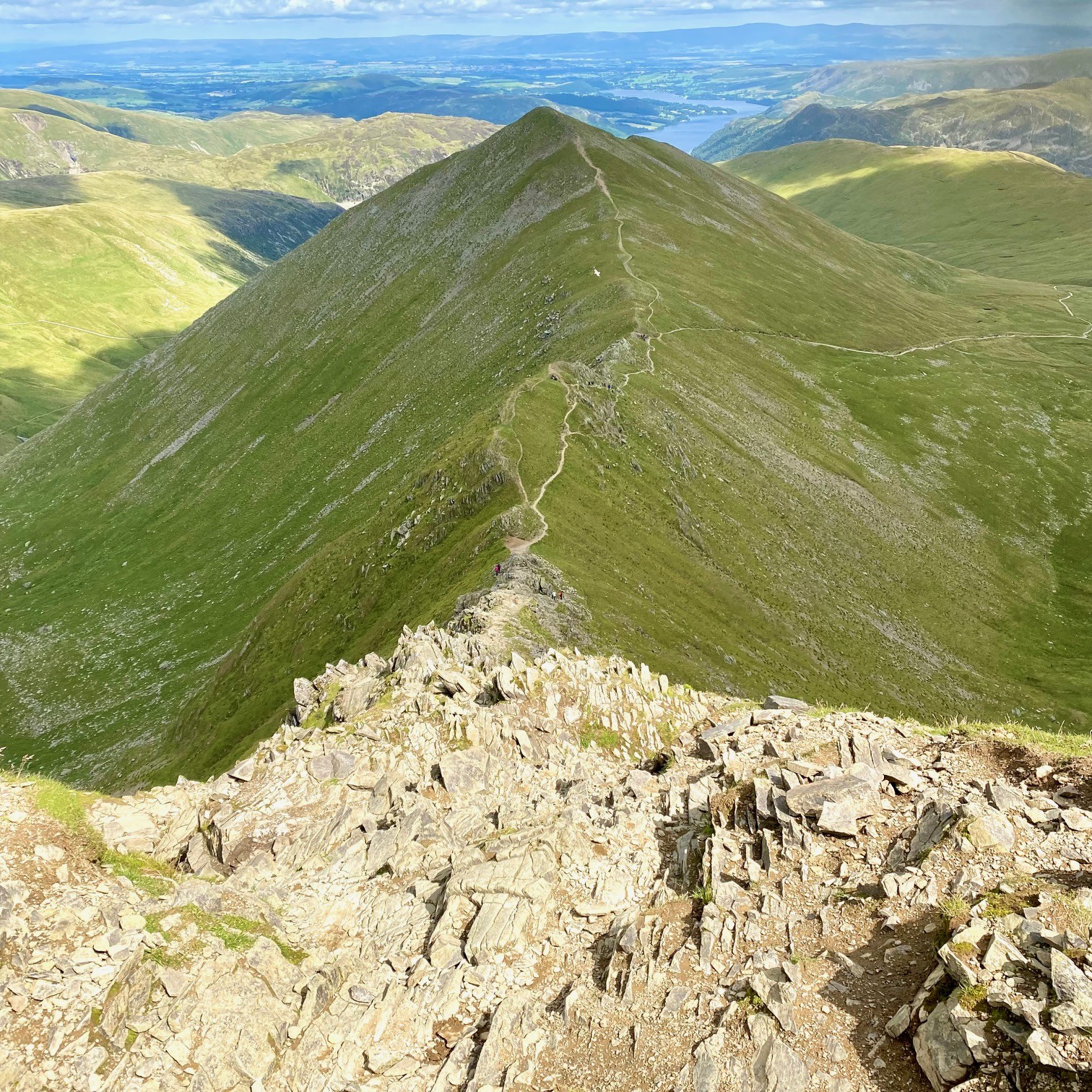 Swirral Edge as seen from the summit of Helvellyn.