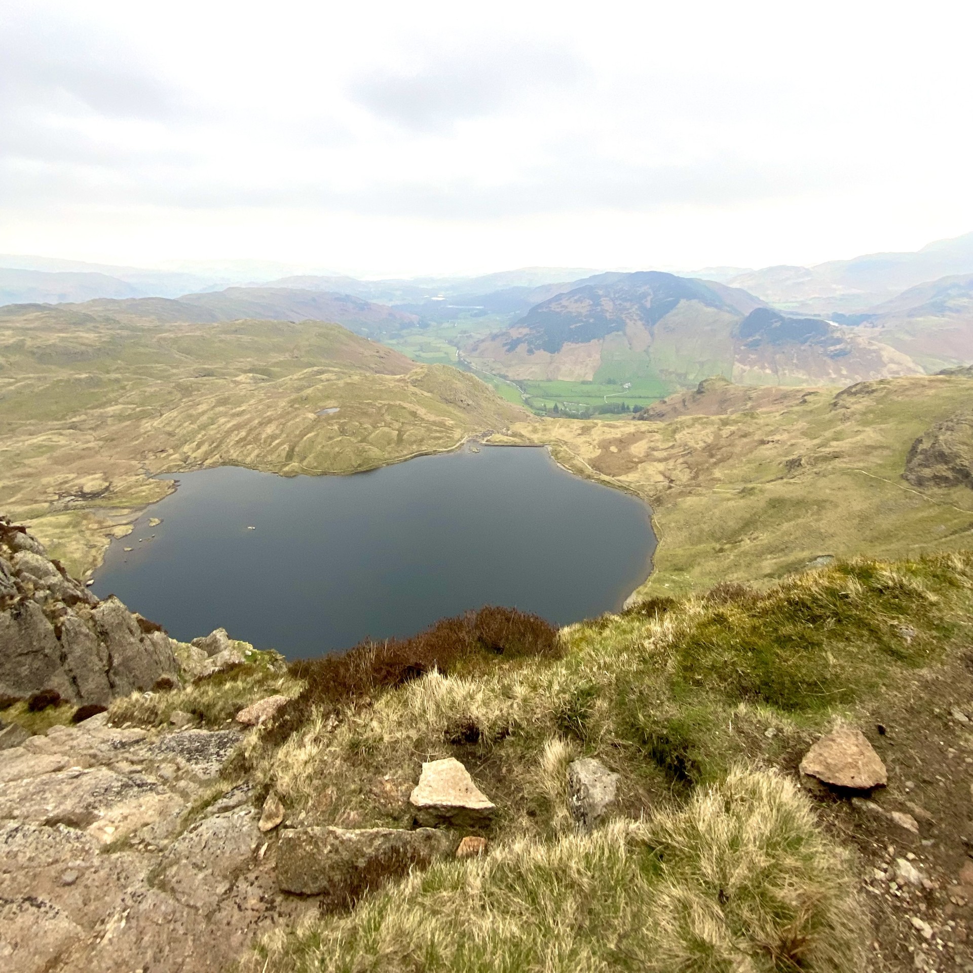Overlooking Stickle Tarn from Jack's Rake in The Lake District