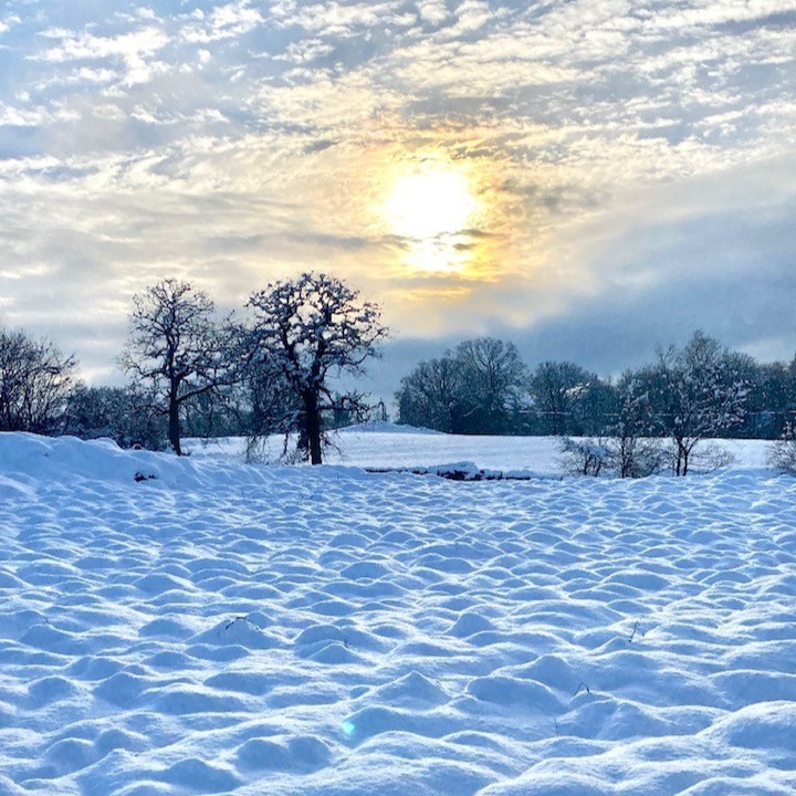 Windermere covered in snow